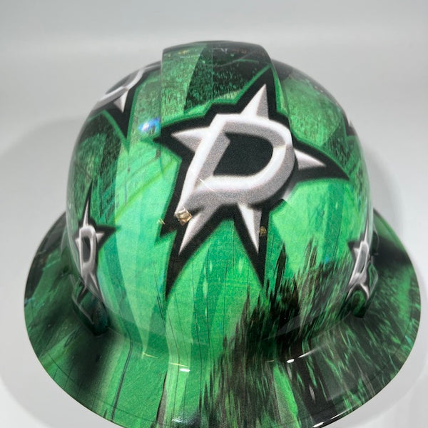 Full Brim Hard Hat Hydro Dipped DALLAS STARS