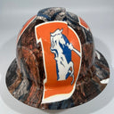 Full Brim Hard Hat Custom Hydro Dipped DENVER BRONCOS 2