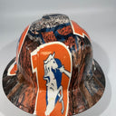 Full Brim Hard Hat Custom Hydro Dipped DENVER BRONCOS 2