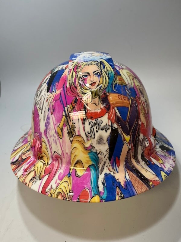 Full Brim Hard Hat Hydro Dipped HARLEY QUINN DADDYS LIL MONSTER
