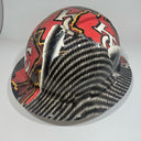 Full Brim Hard Hat Custom Hydro Dipped KANSAS CITY CHIEFS Carbon Fiber