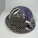 Full Brim Hard Hat Custom Hydro Dipped Ravens Carbon FIber