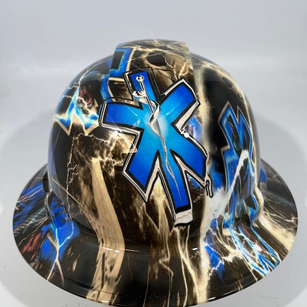 Full Brim Hard Hat Hydro Dipped EMS