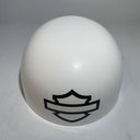 Baseball Cap Style Motorcycle Helmet Arctic White Bar & Shield