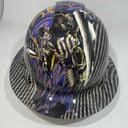 Full Brim Hard Hat Custom Hydro Dipped Ravens Carbon FIber