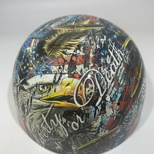 Baseball Cap Style Motorcycle Helmet Liberty or Death