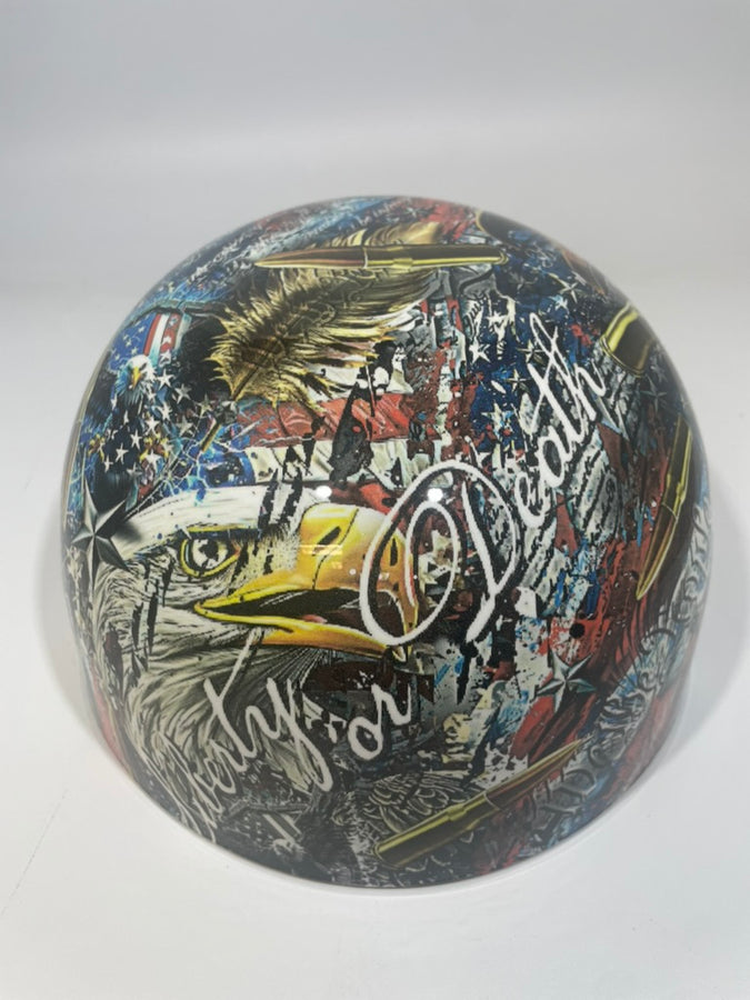 Baseball Cap Style Motorcycle Helmet Liberty or Death
