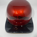 Baseball Cap Style Motorcycle Helmet Whiskey Fire w/Black Bill Bar & Shield