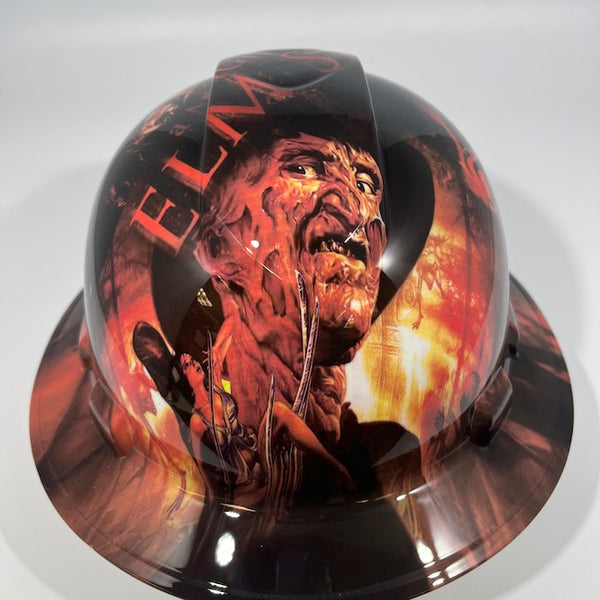 Full Brim Hard Hat Hydro Dipped FREDDY KRUEGER NIGHTMARE ON ELM ST