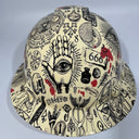 Full Brim Hard Hat Hydro Dipped FREE MASON ILLUMINATI