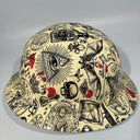 Full Brim Hard Hat Hydro Dipped FREE MASON ILLUMINATI