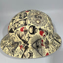 Full Brim Hard Hat Hydro Dipped FREE MASON ILLUMINATI