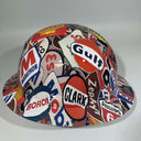 Full Brim Hard Hat Custom Hydro Dipped FULL COLOR OIL AND GAS SIGNS
