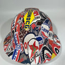 Full Brim Hard Hat Custom Hydro Dipped FULL COLOR OIL AND GAS SIGNS