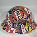 Full Brim Hard Hat Custom Hydro Dipped FULL COLOR OIL AND GAS SIGNS
