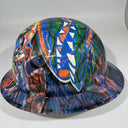 Full Brim Hard Hat Hydro Dipped FLORIDA GATORS