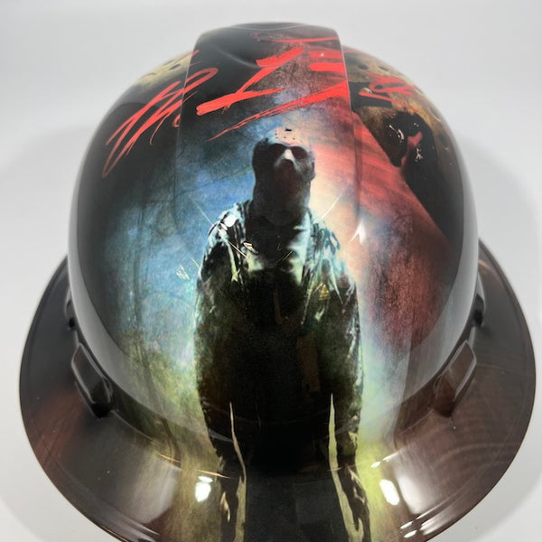 Full Brim Hard Hat Custom Hydro Dipped Friday the 13th