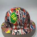 Full Brim Hard Hat Hydro Dipped GAS AND OIL SIGNS