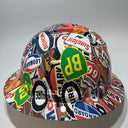 Full Brim Hard Hat Hydro Dipped GAS AND OIL SIGNS