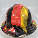 Full Brim Hard Hat Hydro Dipped GERMAN AMERICAN FLAG