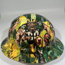 Full Brim Hard Hat Hydro Dipped Green Bay Packers Fat Head