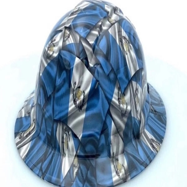 Full Brim Hard Hat Hydro Dipped Guatemalan Flag