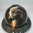 Full Brim Hard Hat Hydro Dipped HOWLING WOLF