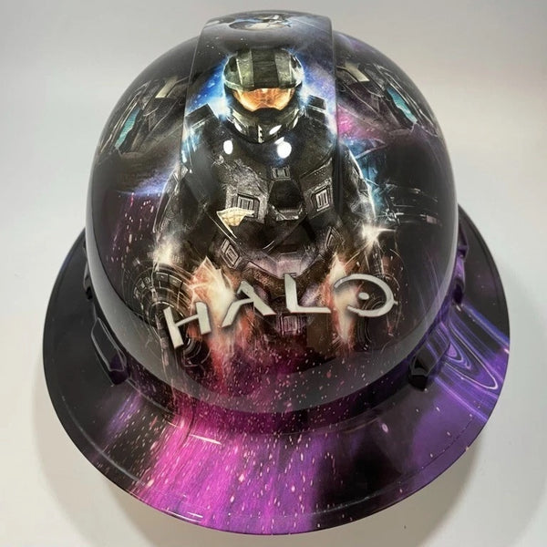 Full Brim Hard Hat Hydro Dipped Halo