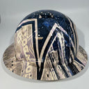 Full Brim Hard Hat Hydro Dipped DALLAS COWBOYS ABSTRACT