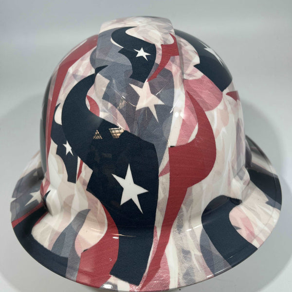 Full Brim Hard Hat Hydro Dipped HOUSTON TEXANS BIG LOGO