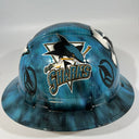 Full Brim Hard Hat Hydro Dipped SAN JOSE SHARKS
