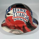 Full Brim Hard Hat Hydro Dipped HAWK TUAH 2024 SPIT ON THAT THING!