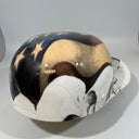 Baseball Cap Style Motorcycle Helmet RIP TEAR AMERICAN FLAG