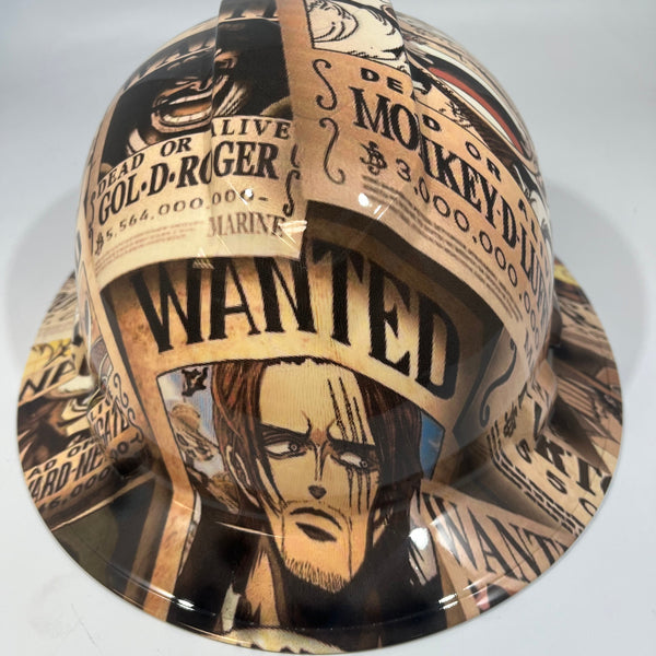 Full Brim Hard Hat Hydro Dipped MONKEY D LUFFY ANIME