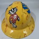 Full Brim Hard Hat Hydro Dipped GREEN BAY PACKERS CHEESE HEAD