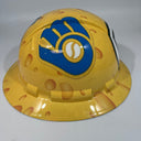 Full Brim Hard Hat Hydro Dipped GREEN BAY PACKERS CHEESE HEAD