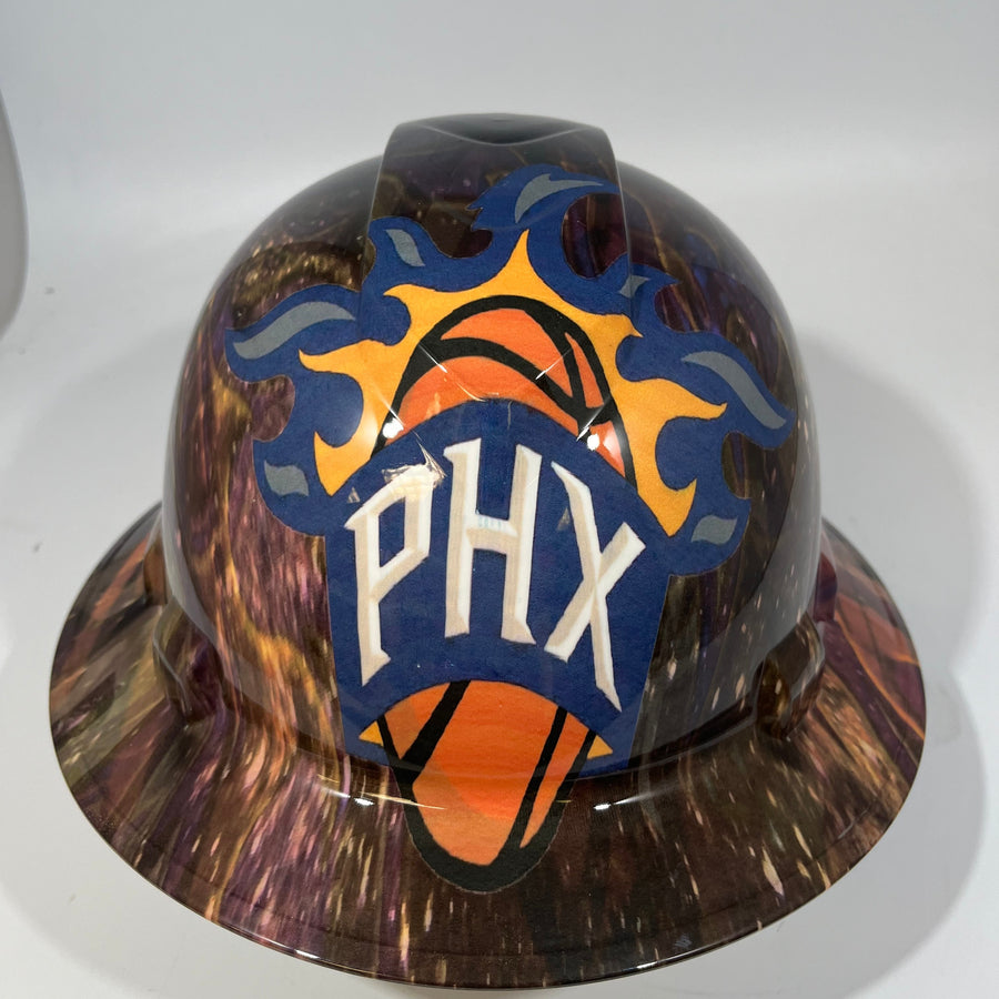Full Brim Hard Hat Hydro Dipped PHOENIX SUNS