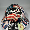 Full Brim Hard Hat Hydro Dipped TRUMP STICKER BOMB