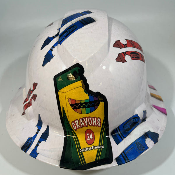 Full Brim Hard Hat Hydro Dipped CRAYON EATER