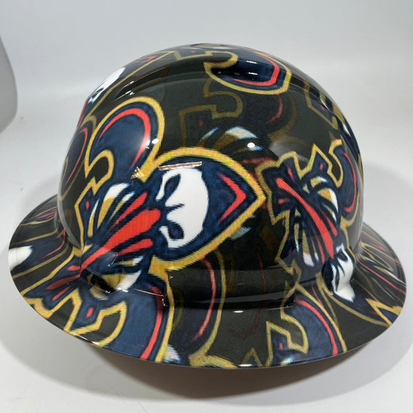 Full Brim Hard Hat Hydro Dipped NEW ORLEANS PELICANS
