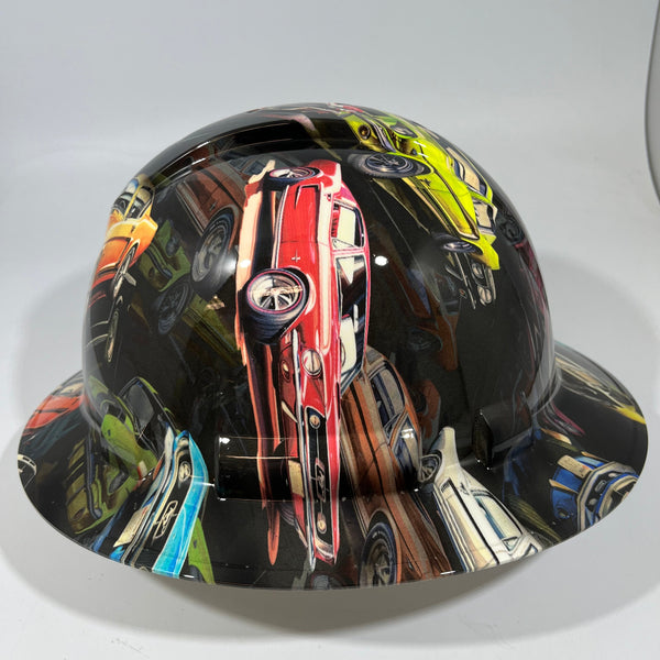 Full Brim Hard Hat Hydro Dipped FORD MUSTANGS