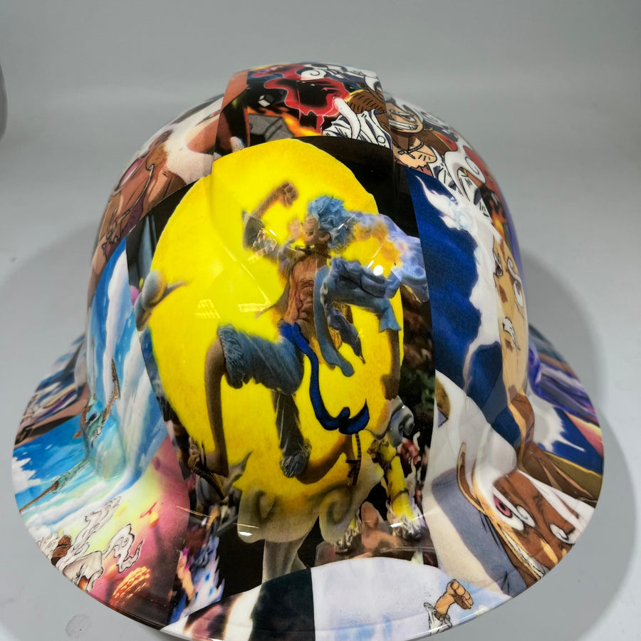 Full Brim Hard Hat Hydro Dipped GEAR 5 MONKEY D LUFFY
