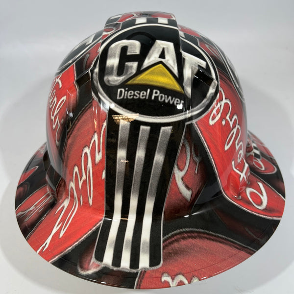 Full Brim Hard Hat Hydro Dipped PETERBILT CAT DIESEL