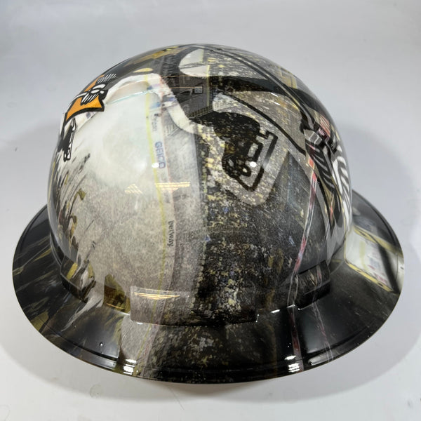 Full Brim Hard Hat Hydro Dipped PITTSBURG PENGUINS