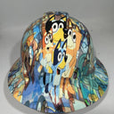 Full Brim Hard Hat Hydro Dipped BLUEY