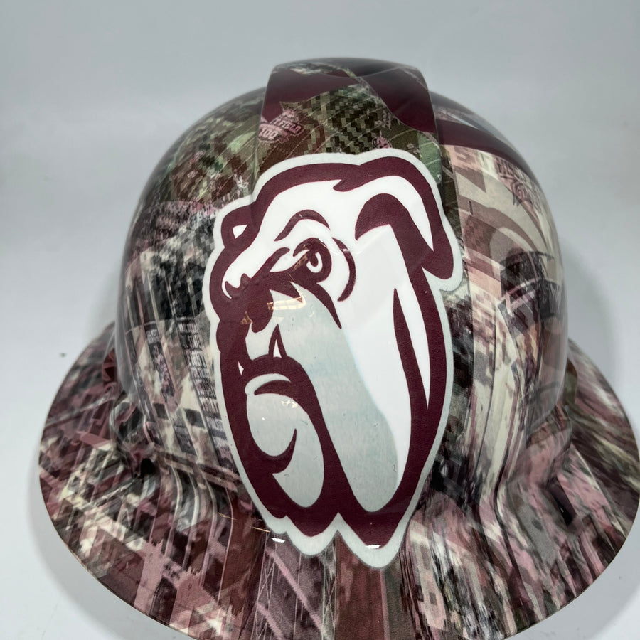 Full Brim Hard Hat Hydro Dipped MSU MISSISSIPPI STATE