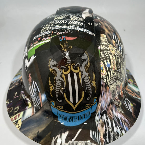 Full Brim Hard Hat Hydro Dipped NEWCASTLE UNITED