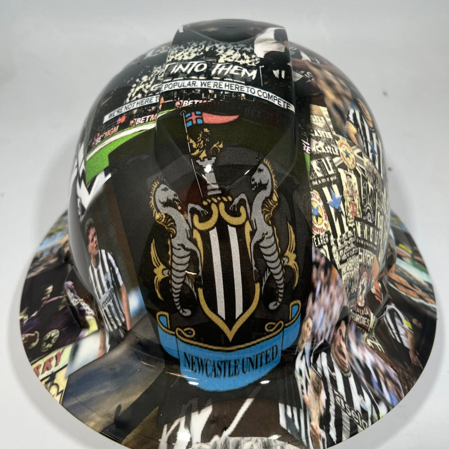 Full Brim Hard Hat Hydro Dipped NEWCASTLE UNITED