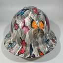 Full Brim Hard Hat Hydro Dipped BUTTERFLIES