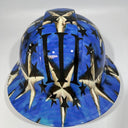 Full Brim Hard Hat Hydro Dipped IN 3 PERCENTEER LOGO PATRIOTIC STARS